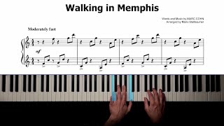 Marc Cohn  Walking in Memphis  Piano Arrangement Full Sheet Music [upl. by Steep]