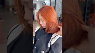 Orange hair color color hairtok haircolortutorial hairstyle haircoloring [upl. by Innej]