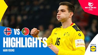 Lastminutes rush for the win  Norway vs Portugal  Highlights  Mens EHF EURO 2024 [upl. by Yliram]