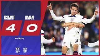 USA cruise past Oman in friendly 😎  USMNT 40 Oman  Official Highlights [upl. by Droffig]