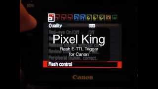 Controlling a Pixel King Flash Trigger from Camera Menu [upl. by Bromley]