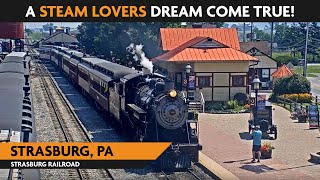 Strasburg Pennsylvania USA  Virtual Railfan LIVE [upl. by Enitsirhc]