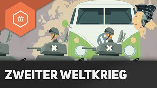 Kriegsverlauf Zweiter Weltkrieg  2 WK Einfacher Überblick 2 [upl. by Aicia]