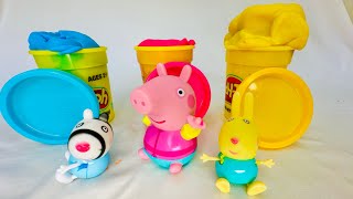 Peppa pig hide and seek in play dough [upl. by Sherwood506]