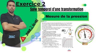 Exercice suivi temporel dune transformation chimique mesure de la pression [upl. by Dranal]