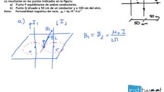 Selectividad Física Madrid Campo magnético resultante [upl. by Hescock640]