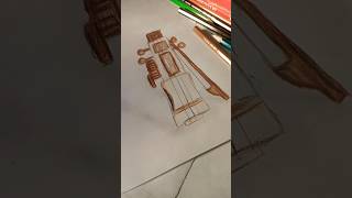 Naad sarangi instrument drawing 🎸😌😌plzsubscribemychannel [upl. by Elma]