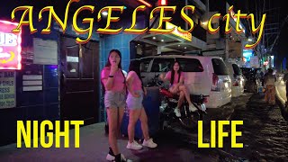 Freelancers Girls in Angeles city Fields Avenue amp Walking Street at Night [upl. by Carney]