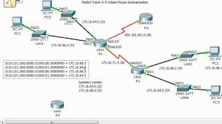 Packet Tracer VLSM CIDR and Summary Routes  Part 4 [upl. by Idac]