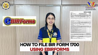 How to File BIR Form 1700 Using eBIRFORMS  For Taxable Year 2023 [upl. by Scharff]