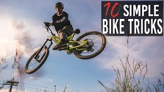 HOW TO 10 SIMPLE BIKE TRICKS für BEGINNER und FORTGESCHRITTENE MTBBMX [upl. by Yrolam931]