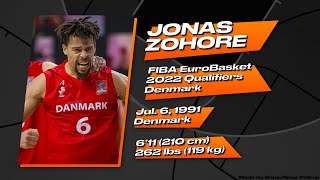 Jonas Zohore 6 highlights  FIBA EuroBasket 2022 Qualifiers Denmark national team [upl. by Jo-Anne]