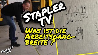 Stapler TV  Arbeitsgangbreite beim Gabelstapler  Erklärung und Vergleich Ameise und Stapler [upl. by Pedrotti]