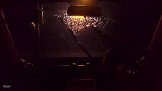 Rainstorm From Inside Car with Thunder  Relaxing Sounds for Sleep Insomnia Study PTSD [upl. by Elleuqram]