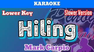 Hiling by Mark Carpio Karaoke  Lower Key  Slower Version [upl. by Enneire]