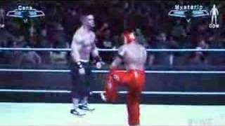 WWE Smackdown vs RAW 2007 GC 2006 Cena vs Mysterio Match 1 [upl. by Dietz]