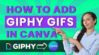 Designing with Motion Adding GIPHY GIFs in Canva  Canva Tips and Tricks [upl. by Raleigh859]