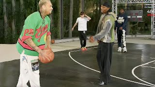 Duke Dennis amp Chris Brown vs Kai Cenat 4v4 Basketball [upl. by Ellednahc]