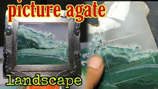 DIY MAKE PICTORIAL AGATE  BATU AKIK BERGAMBAR  TUTORIAL [upl. by Nollaf534]