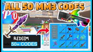 ALL 50 MM3 CODES GET 60 FREE ITEMS WORKING MAY 2022 [upl. by Nicoli948]