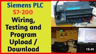 How to Wiring Siemens S7200 PLC ।। Siemens S7200 PLC Wiring Testing amp Program UploadDownload [upl. by Namhar]