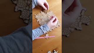 Tessellating turtles puzzle Laser cut for upcoming World Sustainable Toy Day wsustainedfun3069 [upl. by Neeham183]