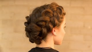 Double Dutch Braid Upstyle in Minutes [upl. by Joli]