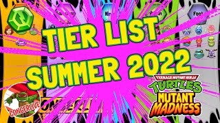 TIER LIST SUMMER 2022 TMNT MUTANT MADNESS [upl. by Ymme]