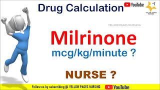 Milrinone infusion  Drug calculation [upl. by Gleason]