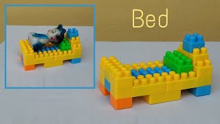 Building Blocks for KidsHow to make a Bed with Building Blocks for KidsBlocks BedBlocks Games [upl. by Babita]