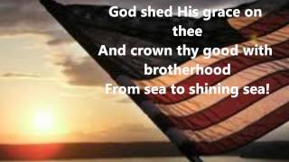 America the Beautiful Lyrics Blake Shelton ft Miranda [upl. by Jit732]