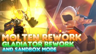 New Molten Warlord Boss Gladiator Rework amp Sandbox Mode News  TDS [upl. by Coulson]