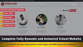 Complete Fully Dynamic and Animated School Website  Demo  School Management System in PHP [upl. by Havstad184]