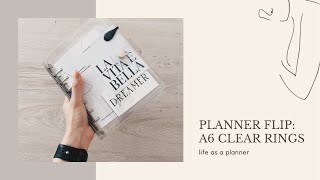 Planner Flip Through A6 Clear Rings [upl. by Susannah]