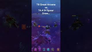 Great Arcane vs 1H Spear shorts albiononline albionpvp pvp [upl. by Aniratac]