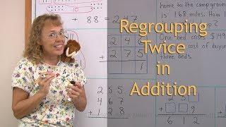 Regrouping twice in addition 3 digit numbers [upl. by Boothman]