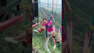 Bungee Jumping With Rope In Beautiful PlaceAsmr Bungee Jumping shorts [upl. by Kealey]