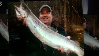 ed catches nice atlantic salmon in connecticut stream [upl. by Anos212]