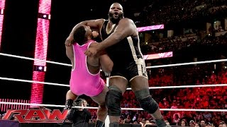 Mark Henry vs Big E Raw February 15 2016 [upl. by Hagan]