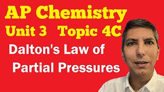 CHEMISTRY 101  Daltons Law of Partial Pressures and mole fraction [upl. by Stanwinn]