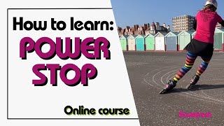 How to emergency stop on inline skates using the PowerStop Stepbystep mthod amp practice drills [upl. by Eartha288]