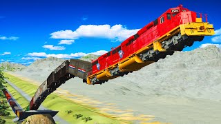 Viral Trains Derailments 😱 BEAMNGDrive [upl. by Dierolf]