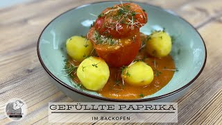 Gefüllte Paprika Rezept im Backofen [upl. by Olney]