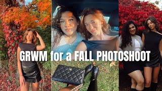 GRWM FOR A FALL PHOTOSHOOT 🍁 autumn day in my life vlog 🍁 cute fall photo inspo [upl. by Parrnell570]