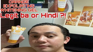 Product Review ORANGE EXFOLIATING WHITENING GEL Legit ba or Hindi [upl. by Andrei]