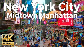 New York City Walking Tour Part 1  Midtown Manhattan 4k Ultra HD 60fps – With Captions [upl. by Thamos]