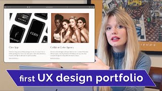 My First UX Design Portfolio  that landed me my first job Advice for Beginners [upl. by Kciredorb545]