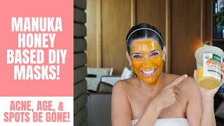 DIY Face Masks Tumeric and Manuka Honey  Acne Age and Wrinkle Fighting Skincare from Home [upl. by Delgado121]