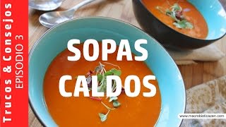 TIPOS DE CALDOS Y SOPAS [upl. by Ajet829]