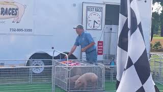 HOT DOG PIG RACING Ben Volunteers FREEZE Wiener Dog Dachshund Race CHESAPEAKE JUBILEE MAY 2023 [upl. by Ennazzus]